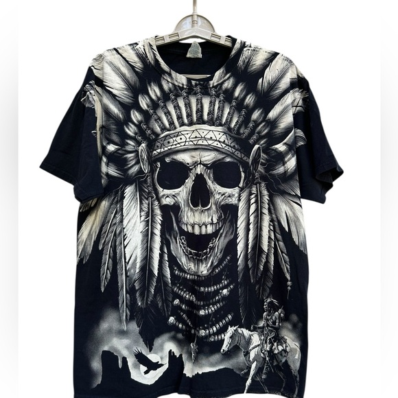 Jerzees HiDensi-T Black and White Tee - Picture 1 of 4